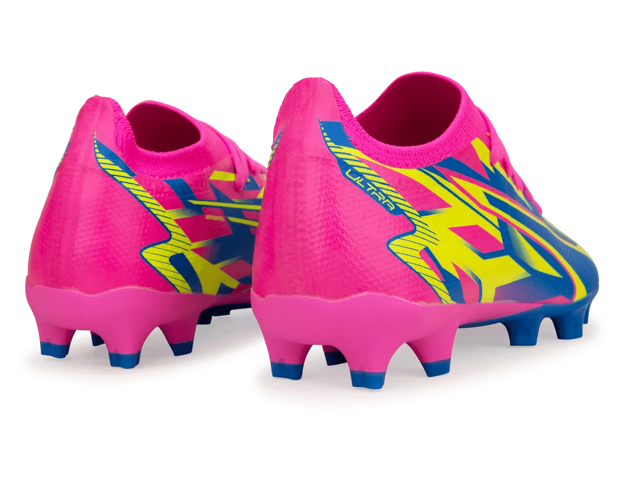 PUMA Men's Ultra Match Energy FG/AG Pink/Blue/Yellow