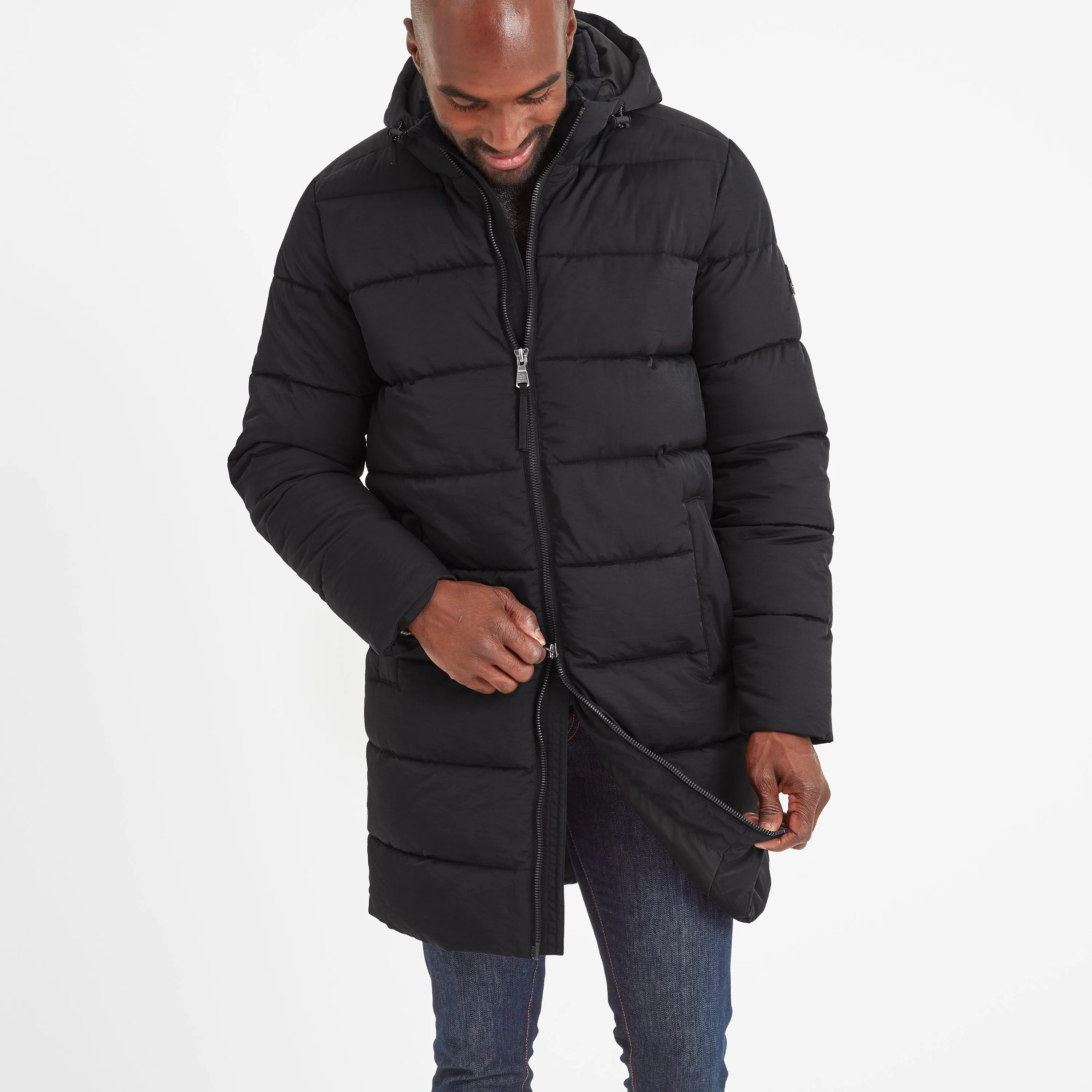 Radley Mens Padded Long Jacket - Black