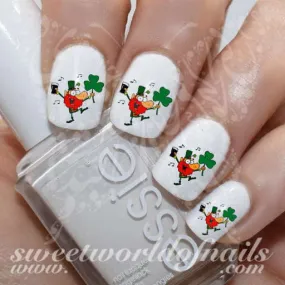 Saint Patrick's day Nail Art Dancing Irish Nail Water Decals Water Slides