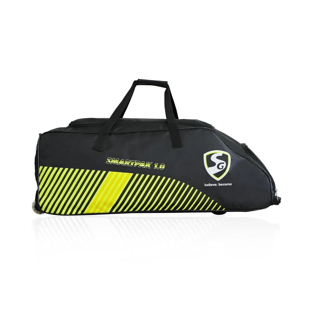 SG Smartpak 1.0 Wheelie Cricket Kit Bag (Black/Yellow)