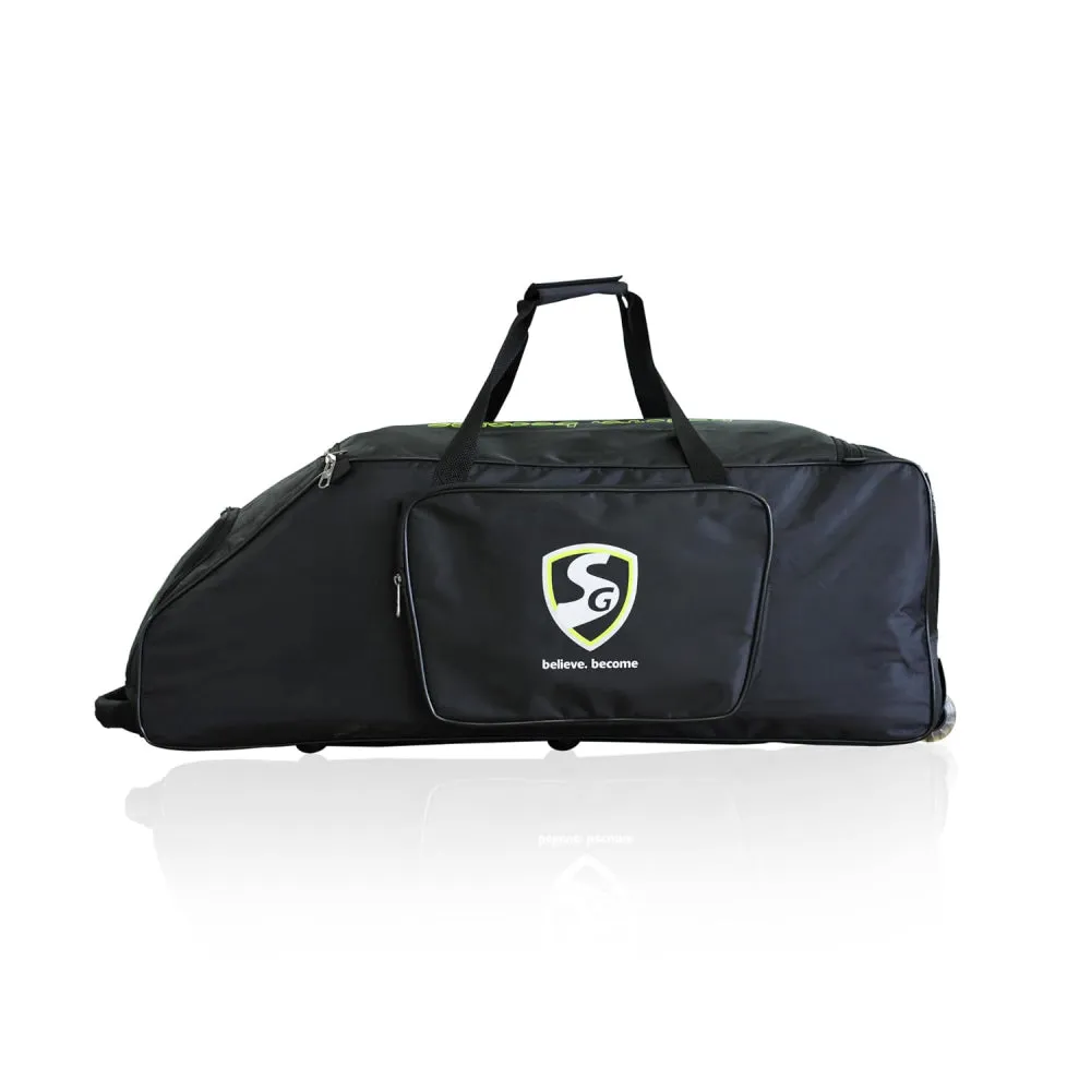 SG Smartpak 1.0 Wheelie Cricket Kit Bag (Black/Yellow)