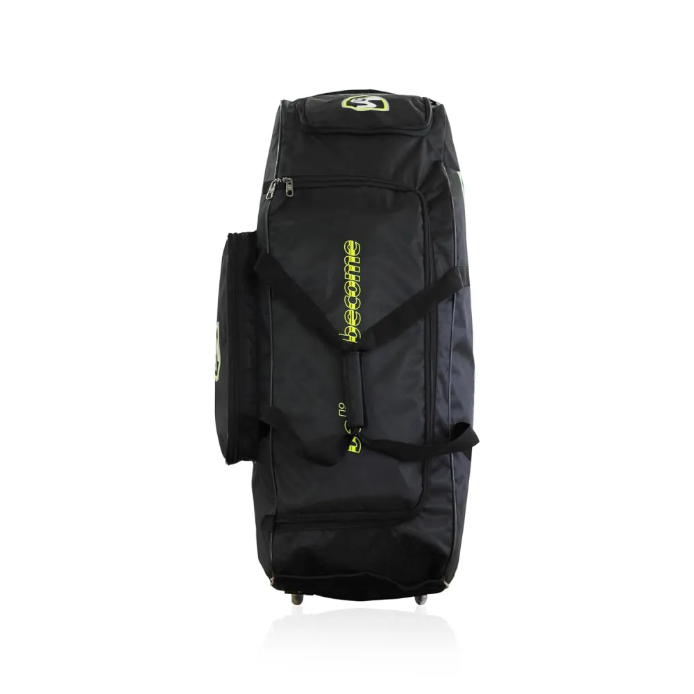 SG Smartpak 1.0 Wheelie Cricket Kit Bag (Black/Yellow)