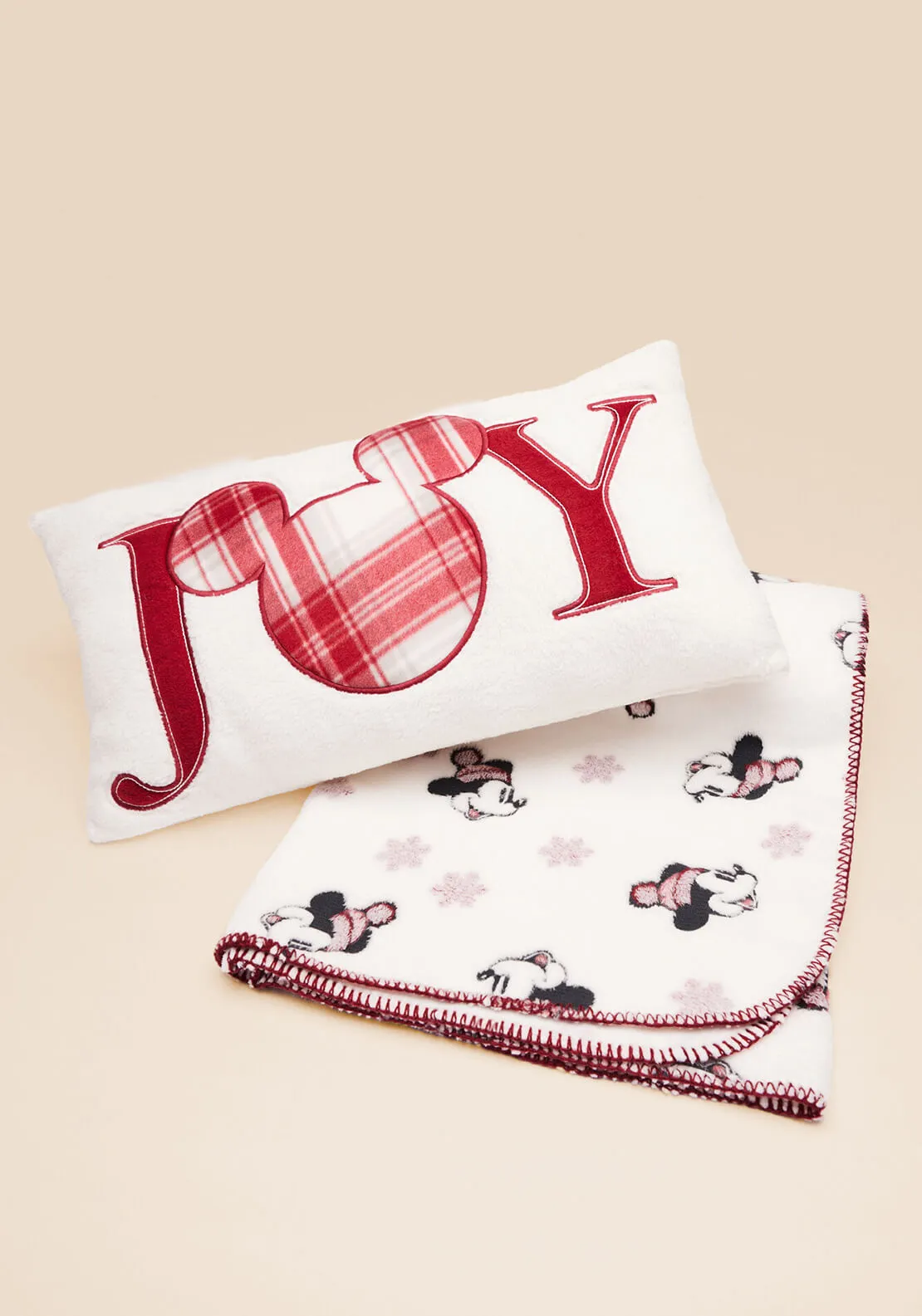 Soft-Feel Mickey Mouse Cushion - Ivory