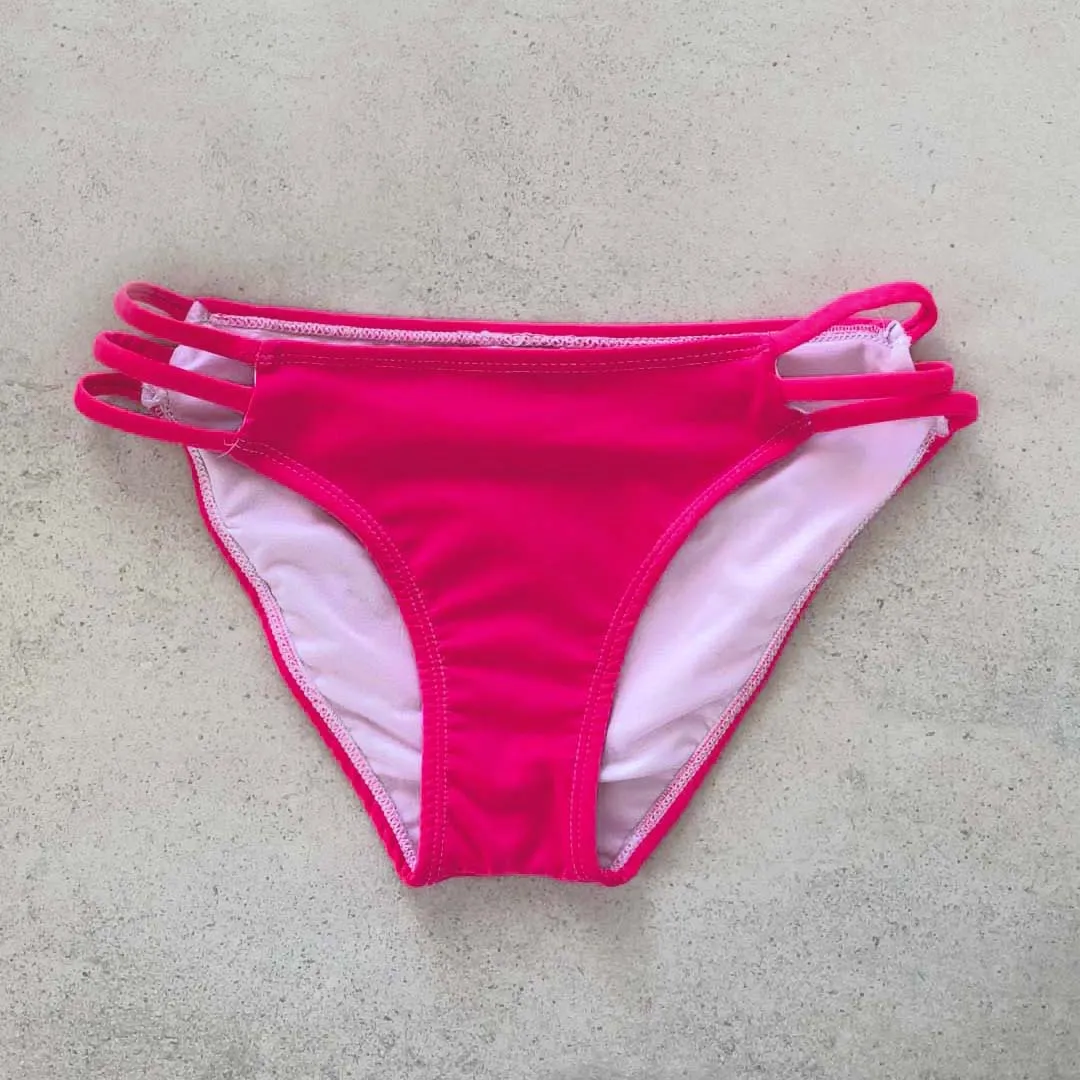 Strappy Bikini Bottom - LUMO CHERRY