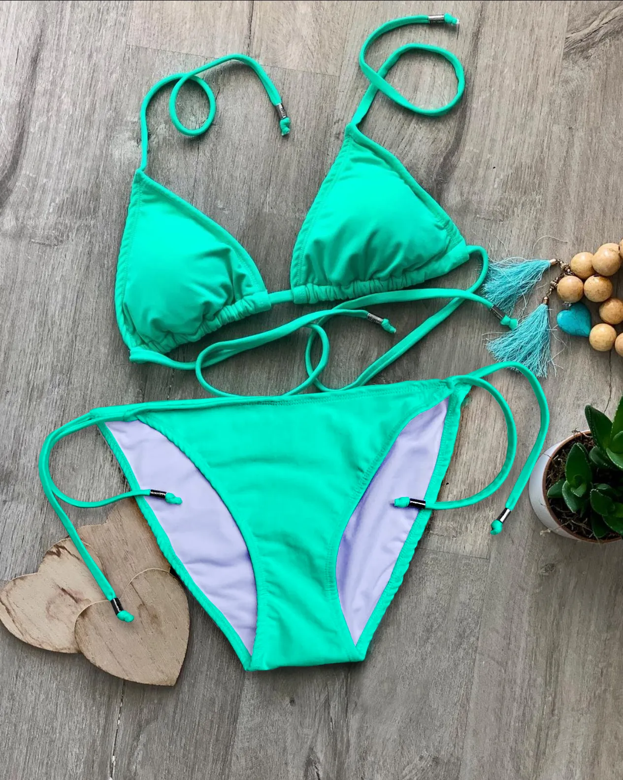 String Bikini Bottom - LUMO MINT