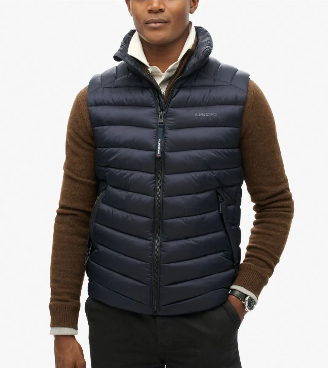 Superdry Fuji Sport Padded Gilet Bodywarmer Eclipse Navy