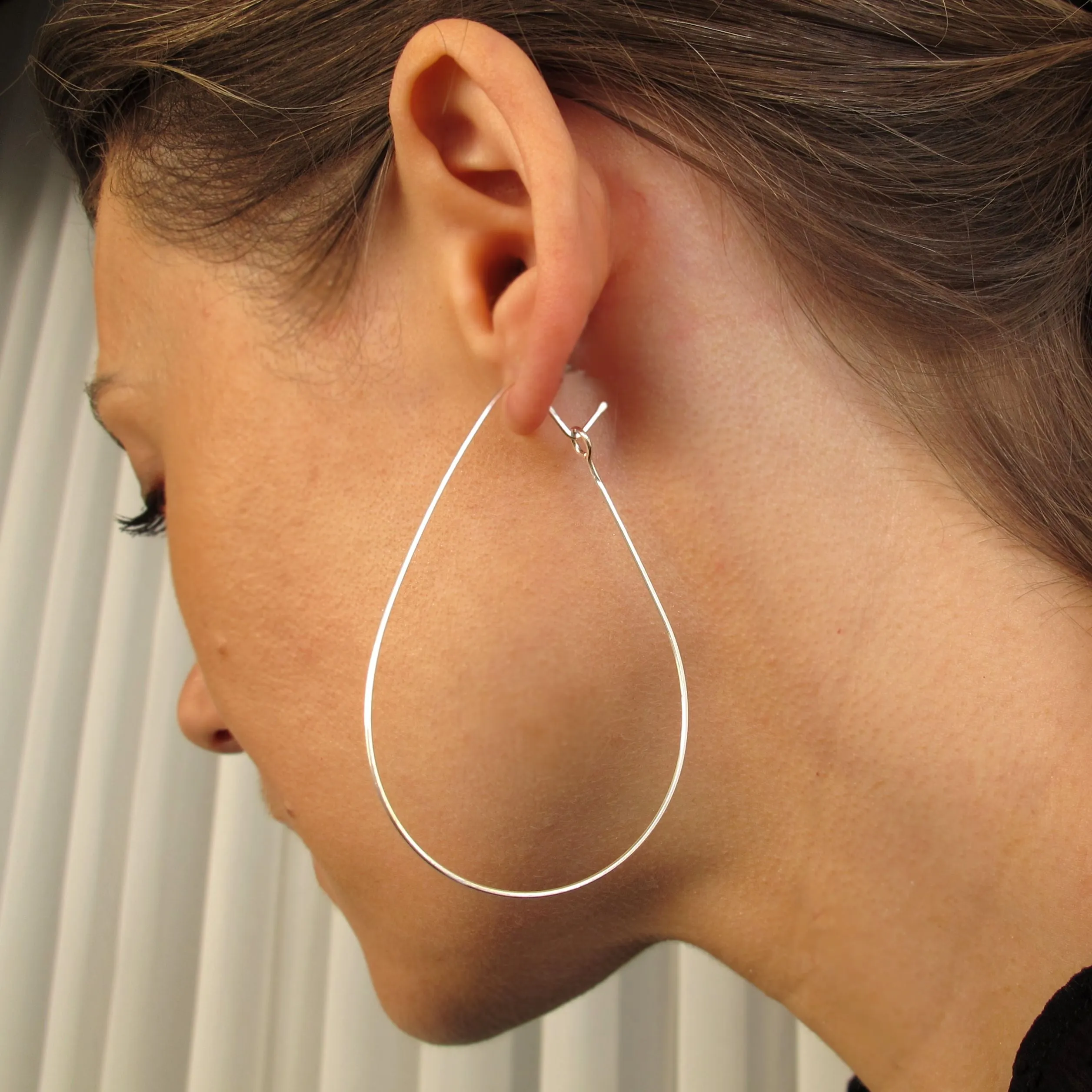 Teardrop Gold Hoop Earrings