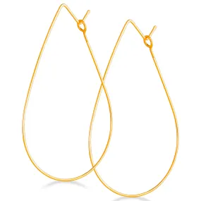 Teardrop Gold Hoop Earrings