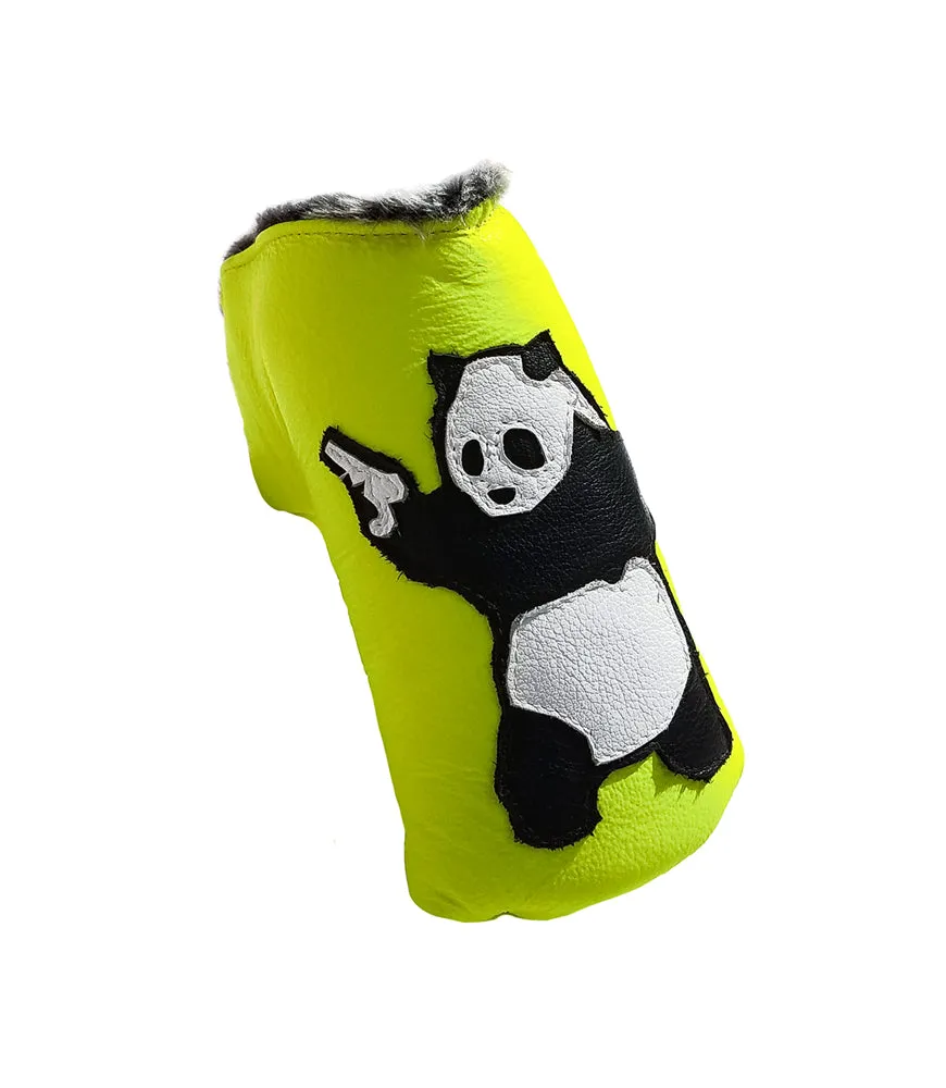 The Neon Yellow Panda With Guns Putter Cover