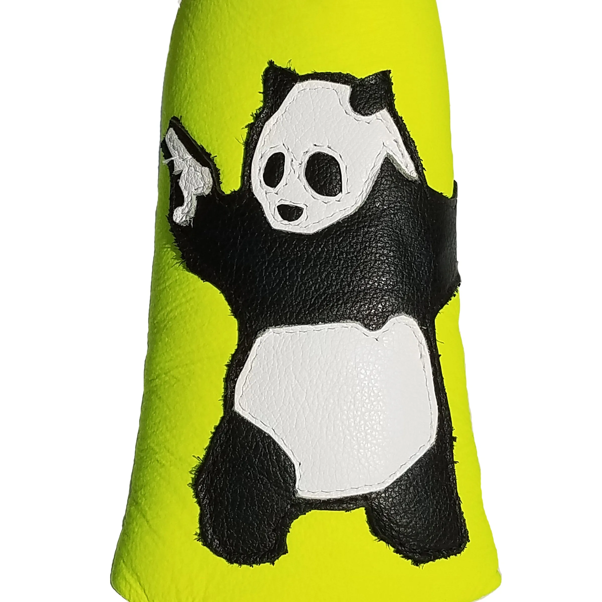 The Neon Yellow Panda With Guns Putter Cover