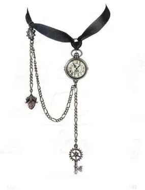 Uncle Albert's timepiece - choker - Alchemy gothic