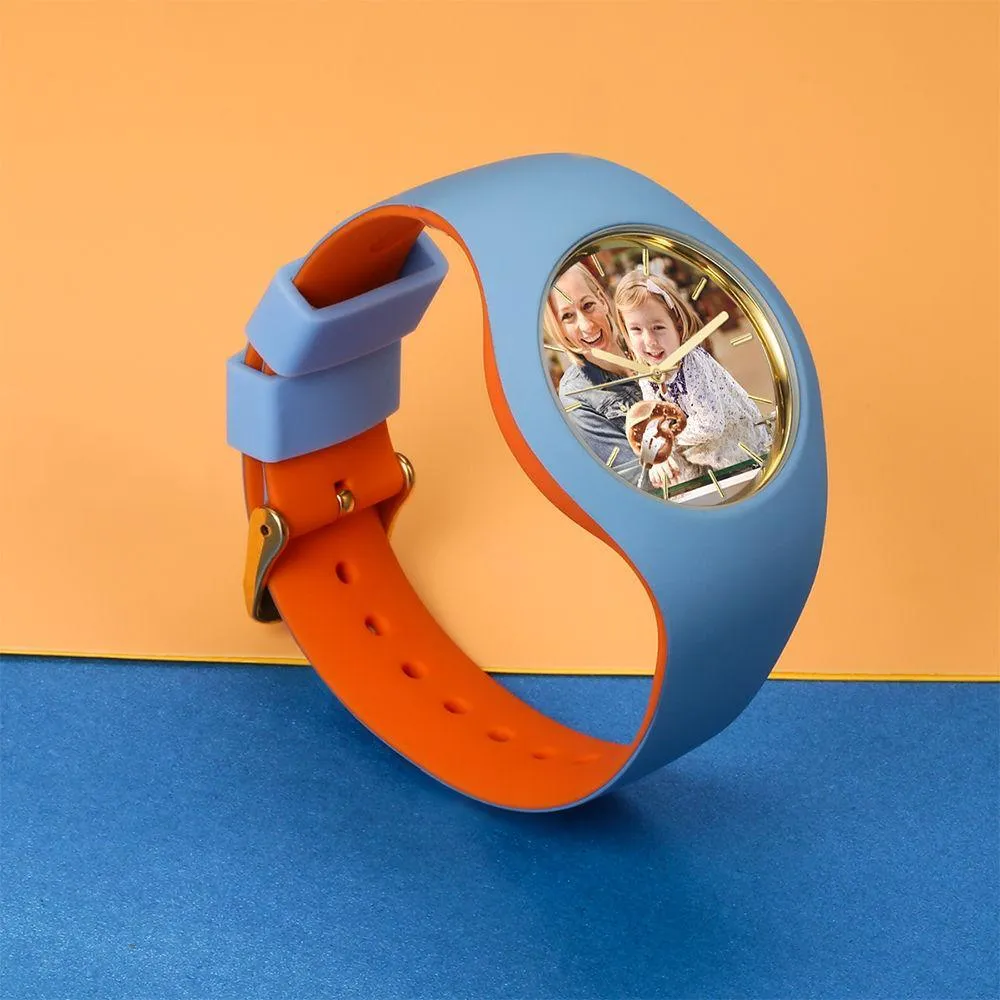 Unisex Custom Silicone Photo Watch 41mm