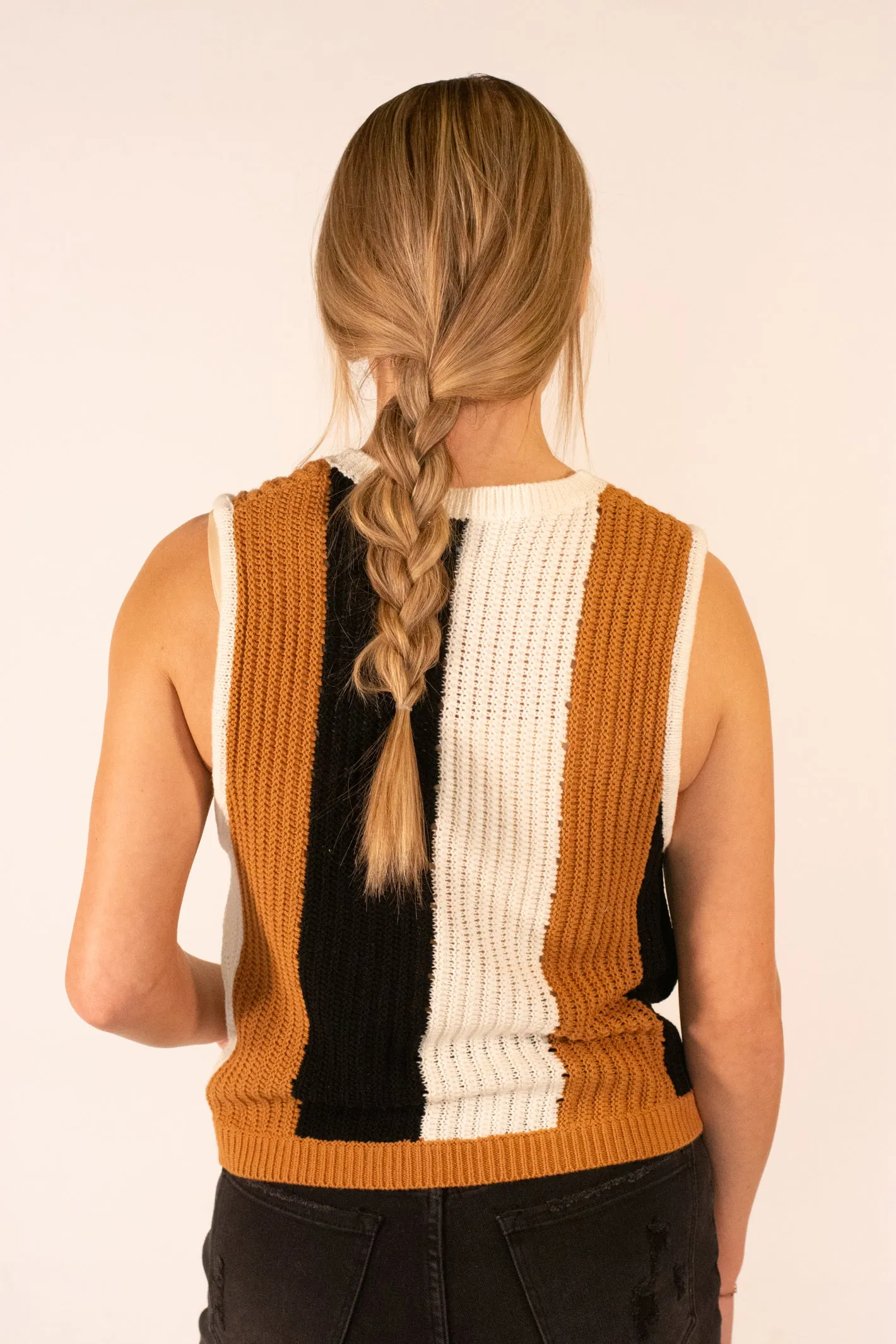 Warm Welcome Stripe Knit Tank Top