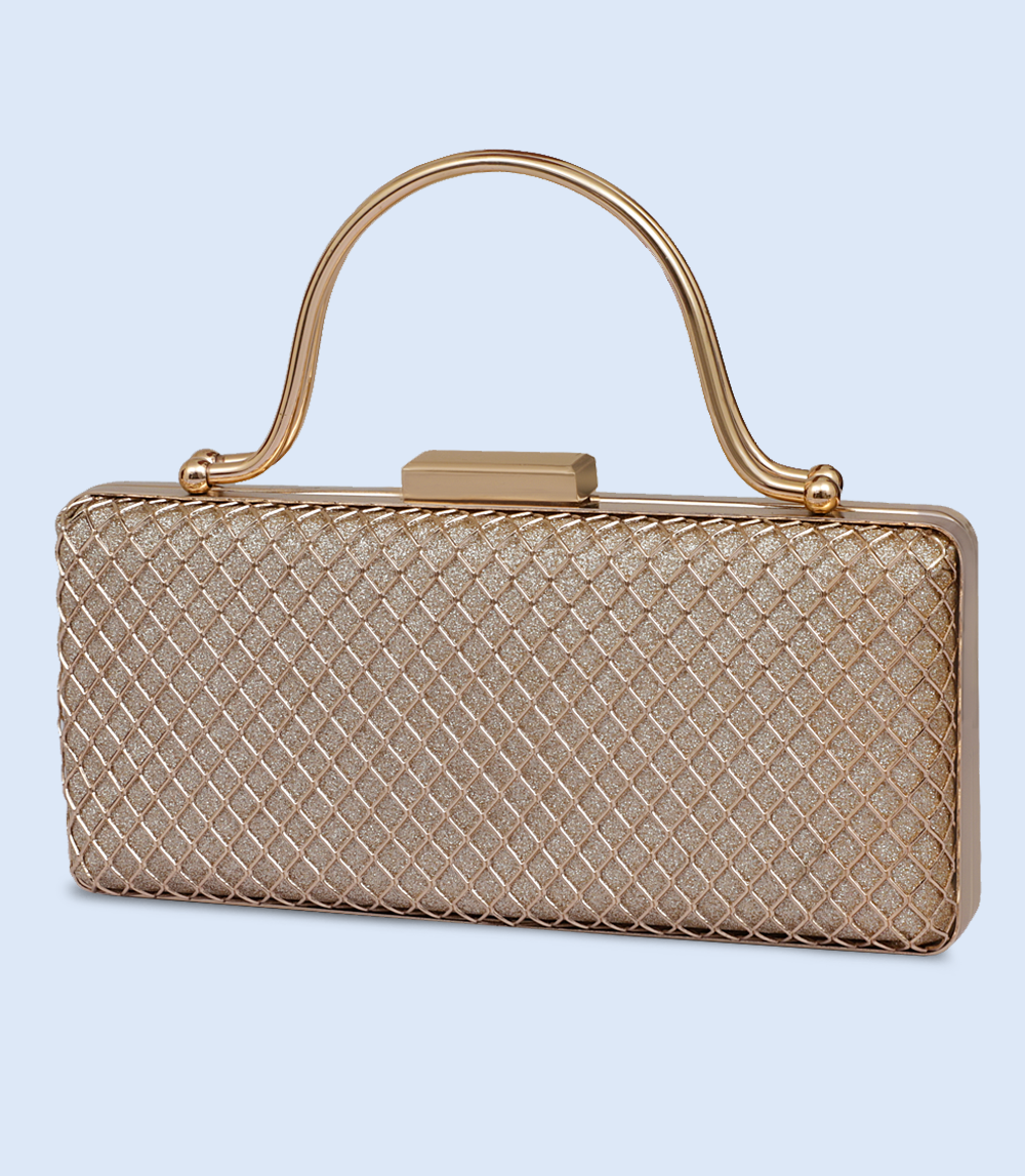 WB2451-CHAMPAGNE-Women Snazzy Clutch