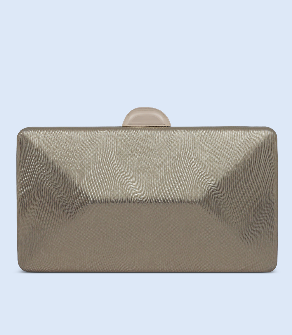 WB2502-GOLDEN-Women Snazzy Clutch