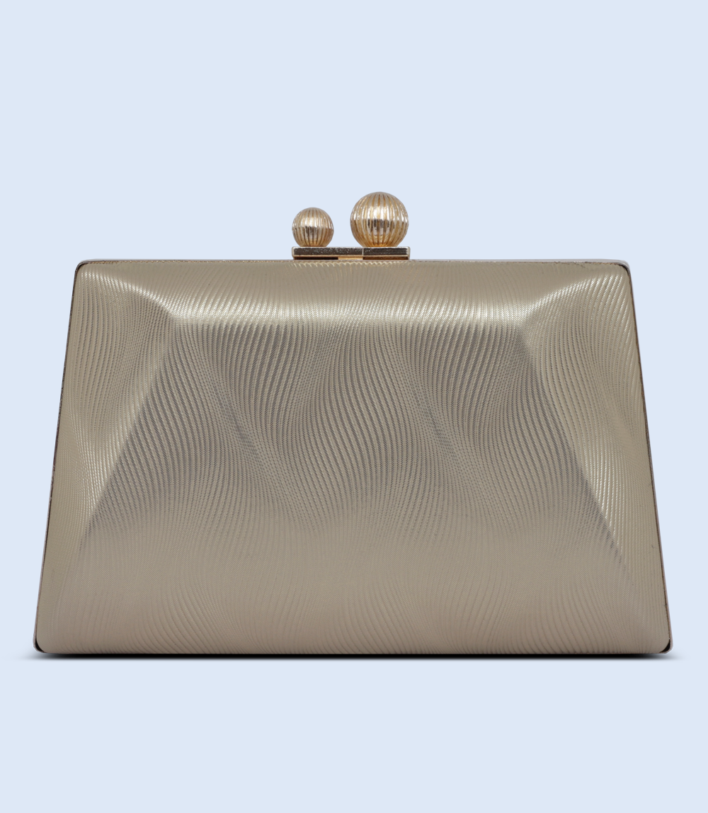 WB2503-GOLDEN-Women Snazzy Clutch