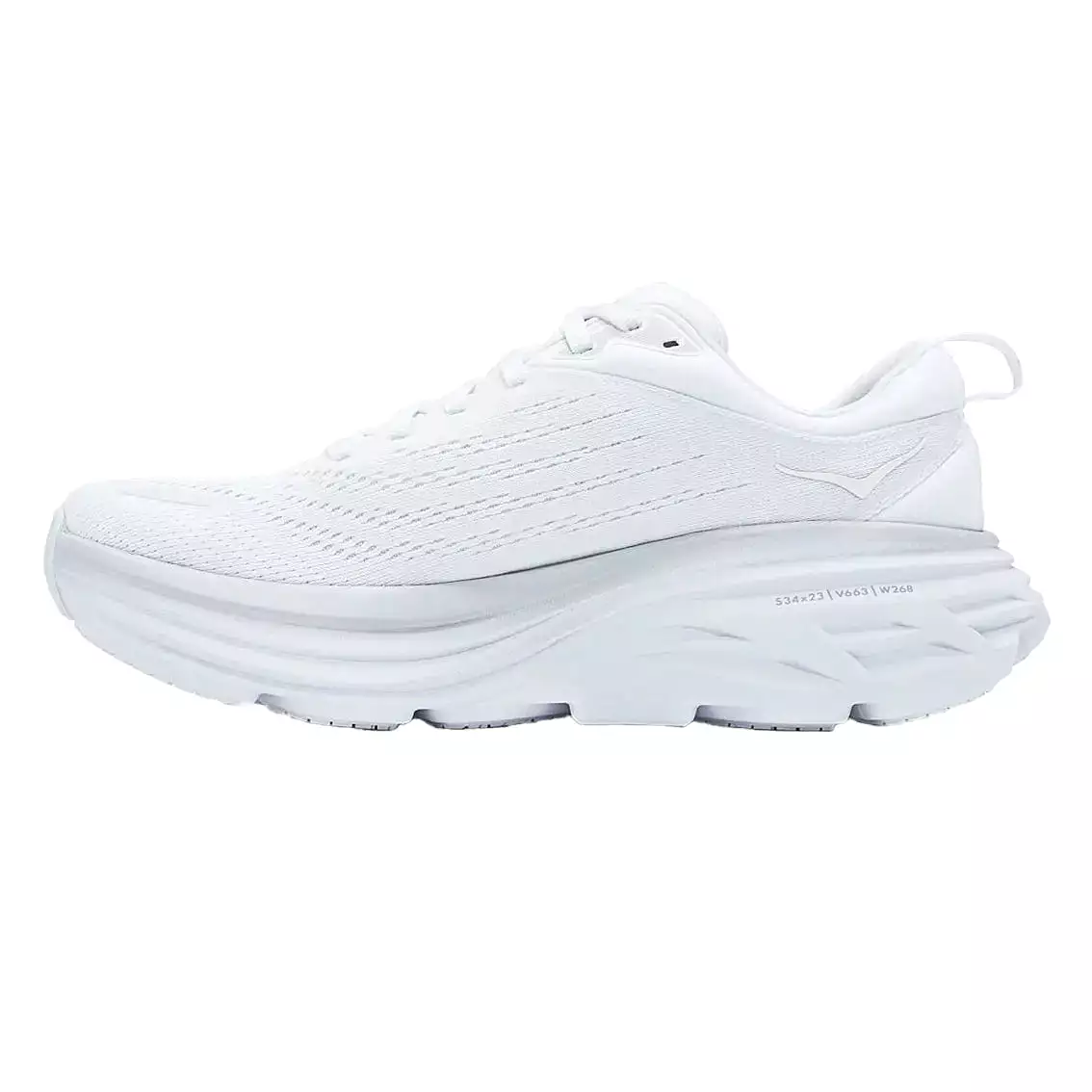 Womens Hoka Bondi 8 - White / White