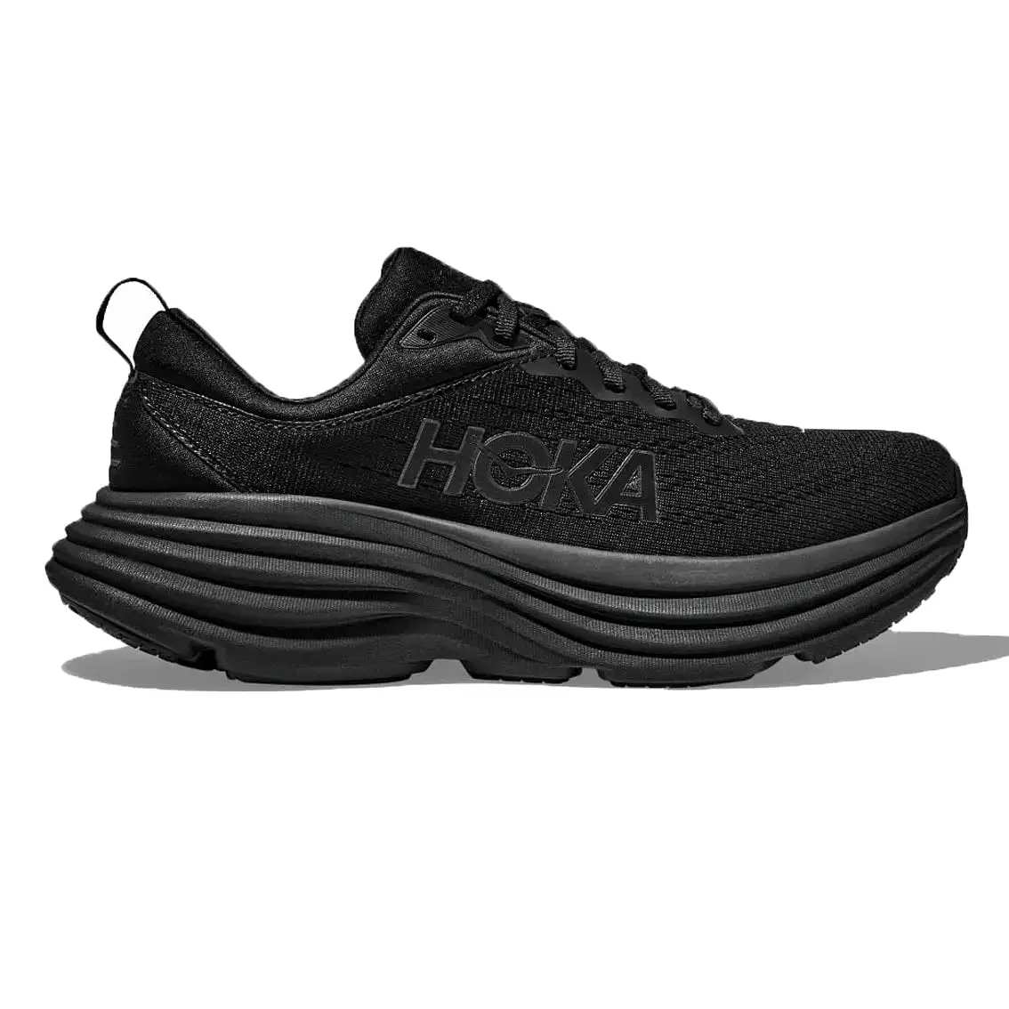 Womens Hoka Bondi 8 (Wide) - Black / Black