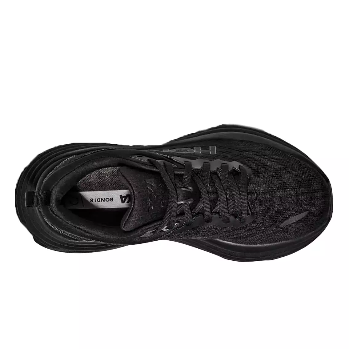 Womens Hoka Bondi 8 (Wide) - Black / Black