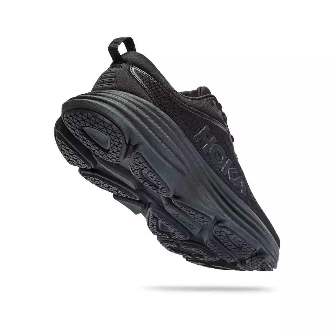 Womens Hoka Bondi 8 (Wide) - Black / Black