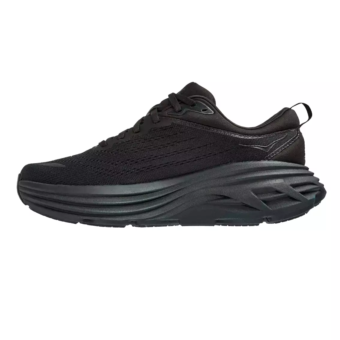 Womens Hoka Bondi 8 (Wide) - Black / Black