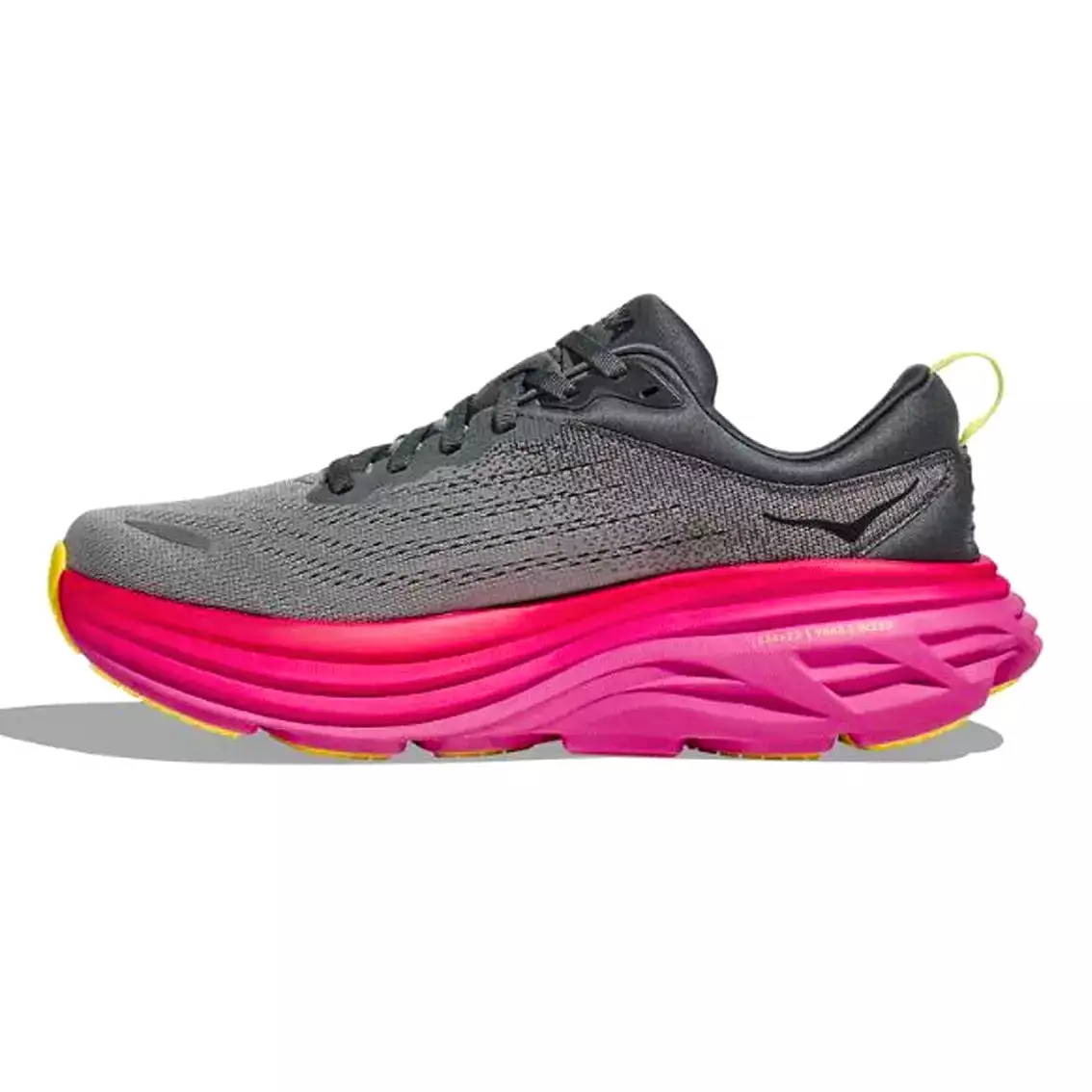 Womens Hoka Bondi 8 (Wide) - Castlerock / Strawberry