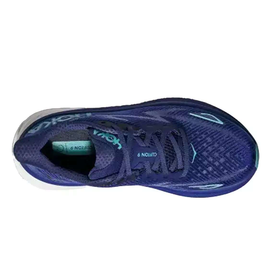 Womens Hoka Clifton 9 (Wide) - Bellwether Blue / Evening Sky