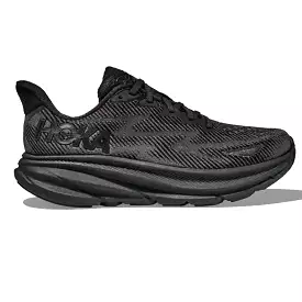 Womens Hoka Clifton 9 (Wide) - Black / Black