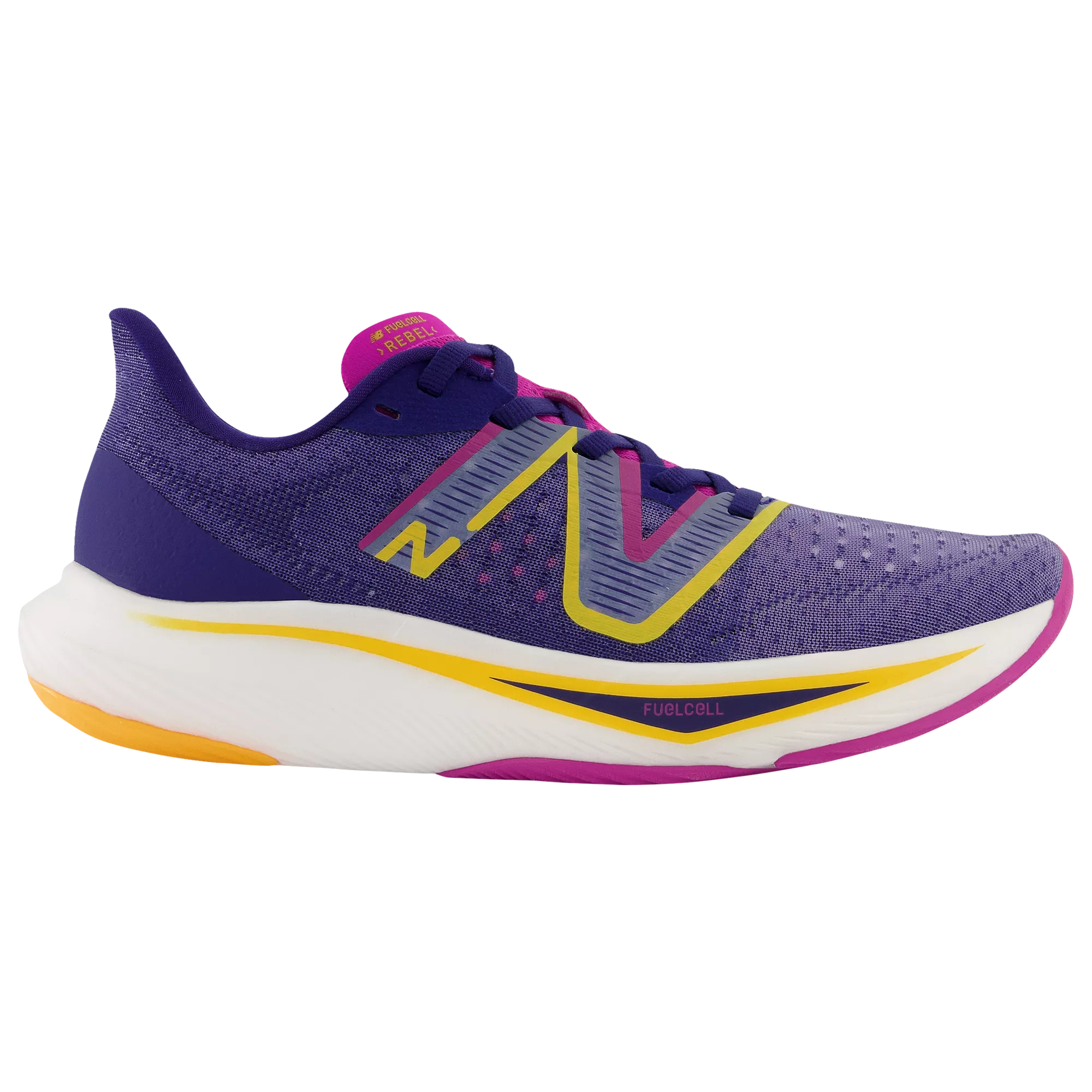 Women's New Balance FuelCell Rebel V3, Victory Blue/Magenta Pop, 6.5 B Medium