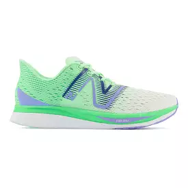 Women's New Balance FuelCell SuperComp Pacer, White/Vibrant Spring Glo, 7.5 B Medium